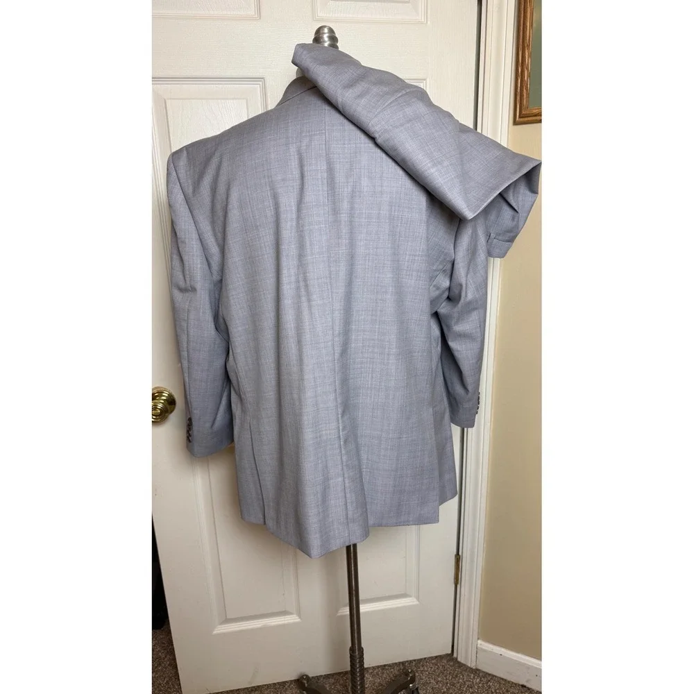 Ted Baker London Mens 50R Slim Fit Wool Blend Suit Jacket Blazer Gray TB310JS
